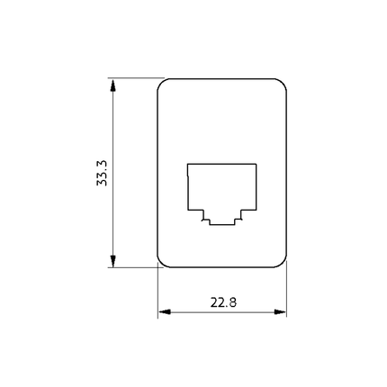 GME XRS-RJ45W9 RJ45 Pass-through Adaptor - Type 9 (White)