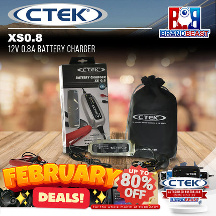 CTEK XS08 12V 0.8A Battery Charger