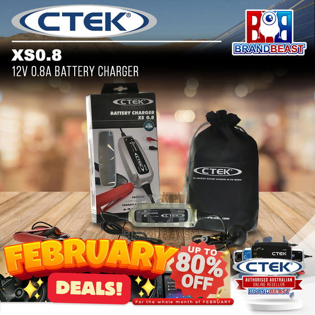 CTEK XS08 12V 0.8A Battery Charger