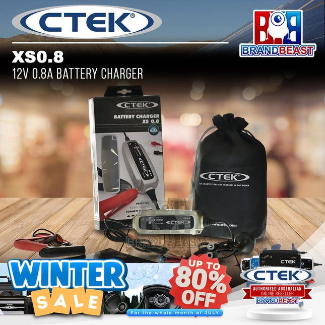 CTEK XS08 12V 0.8A Battery Charger