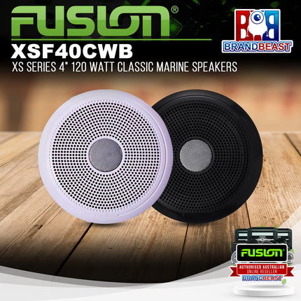Fusion XS-F40CWB XS Series 4" 120 Watt Classic Marine Speakers