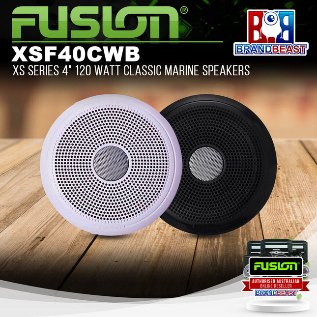 Fusion XS-F40CWB XS Series 4" 120 Watt Classic Marine Speakers