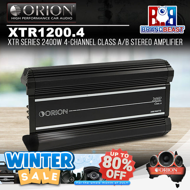 Orion XTR1200.4 XTR Series 2400W 4-Channel Class A/B Stereo Amplifier