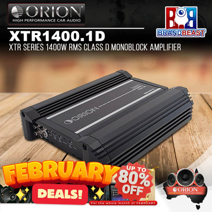 Orion XTR1400.1D XTR Series 1400W RMS Class D Monoblock Amplifier