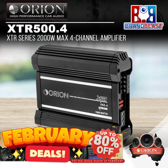 Orion XTR500.4 XTR Series 2000W Max 4-Channel Amplifier