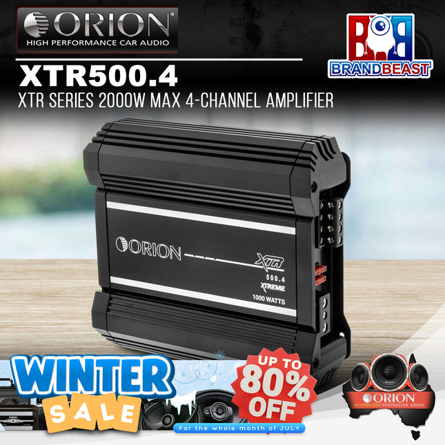 Orion XTR500.4 XTR Series 2000W Max 4-Channel Amplifier