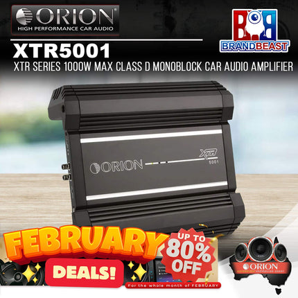 Orion XTR5001 XTR Series 1000W Max Class D Monoblock Car Audio Amplifier