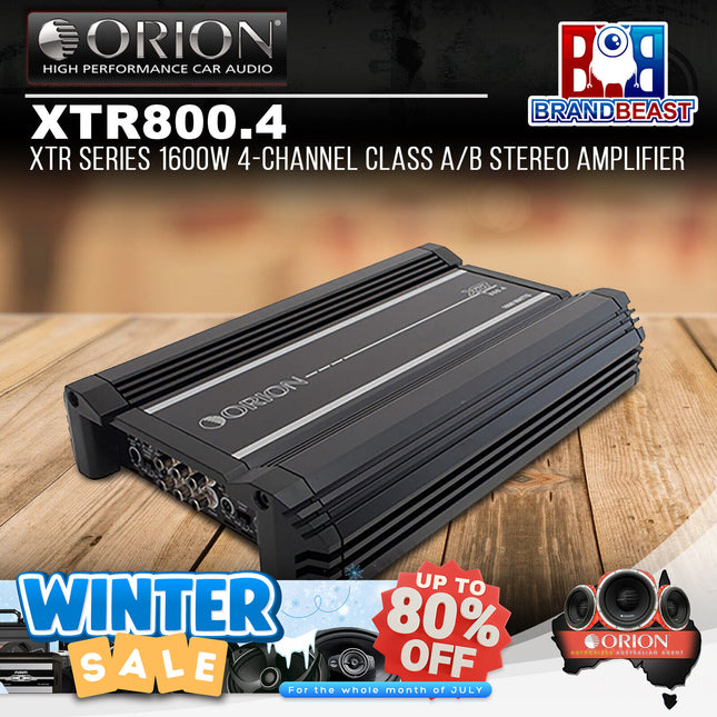 Orion XTR800.4 XTR Series 1600W 4-Channel Class A/B Stereo Amplifier