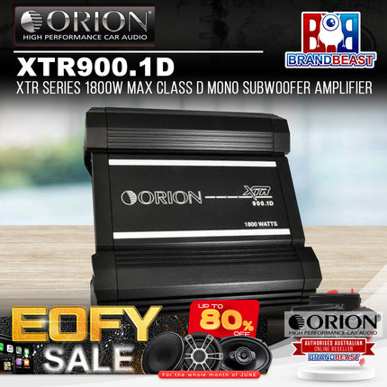 Orion XTR900.1D XTR Series 1800W Max Class D Mono Subwoofer Amplifier