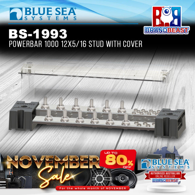Blue Sea Systems BS-1993 PowerBar 1000 12x5/16 Stud with Cover