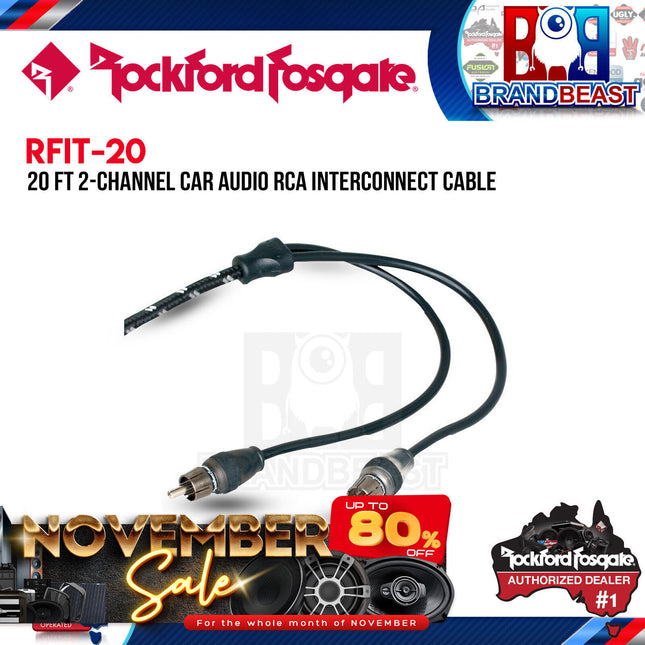 Rockford Fosgate RFIT-20 20 Feet Premium Dual Twist Signal Cable