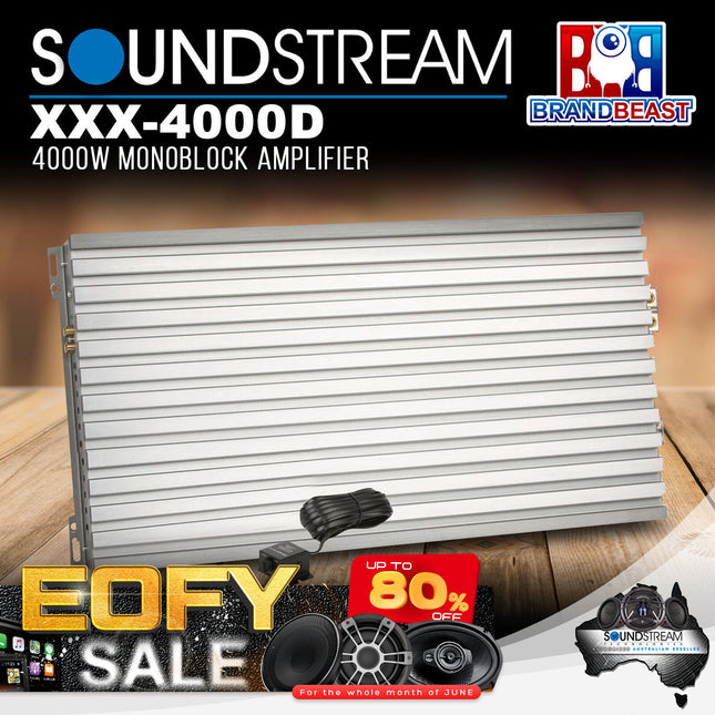 Soundstream XXX-4000D 4000W RMS Class-D Digital Monoblock High Power Amplifier