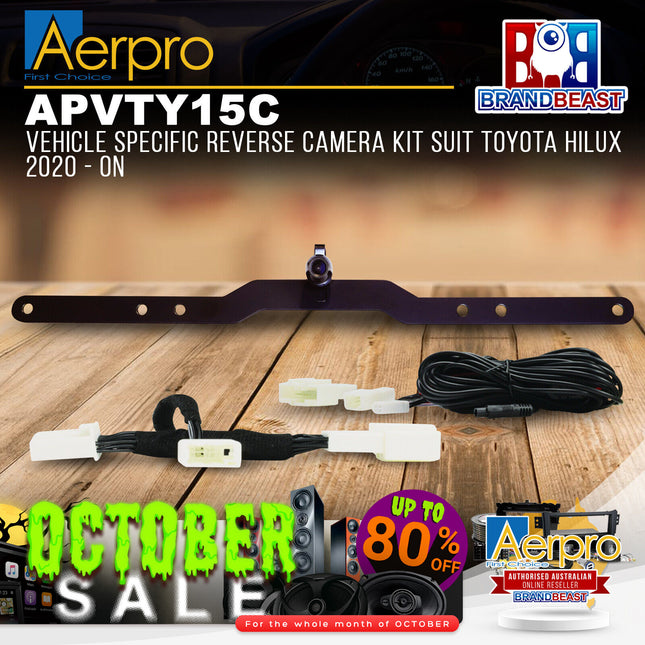 Aerpro APVTY15C Vehicle Specific Reverse Camera Kit Suit Toyota Hilux 2020 - ON