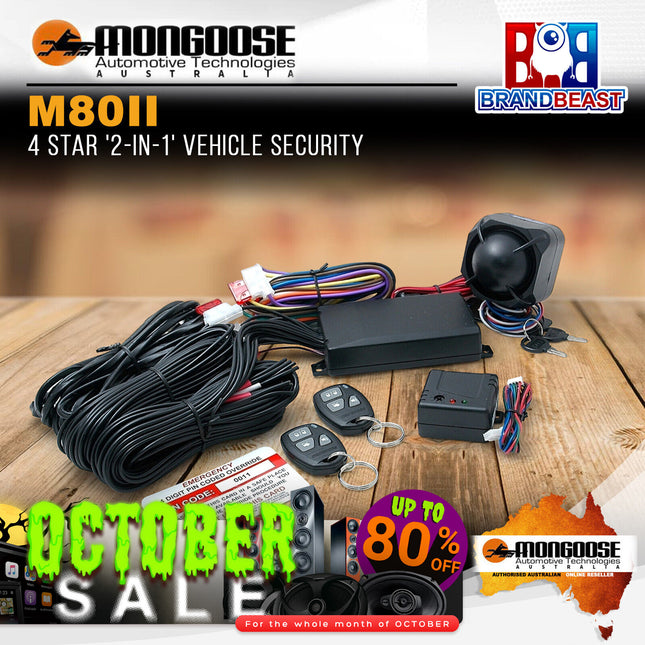 Mongoose M80II 4 Star '2-In-1' Vehicle Security System