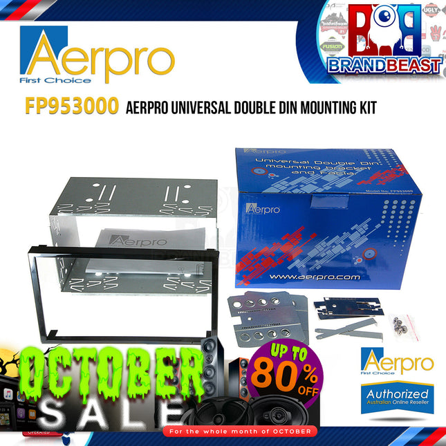 Aerpro FP953000 Universal Double DIN Mounting Kit - Black