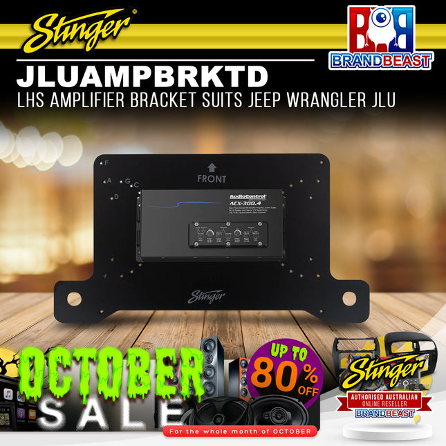 Stinger JLUAMPBRKTD LHS Amplifier Bracket Suits Jeep Wrangler JLU