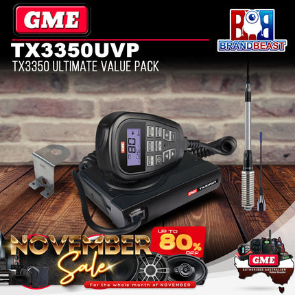 GME TX3350UVP 5 Watt Super Compact UHF CB Radio - Value Pack