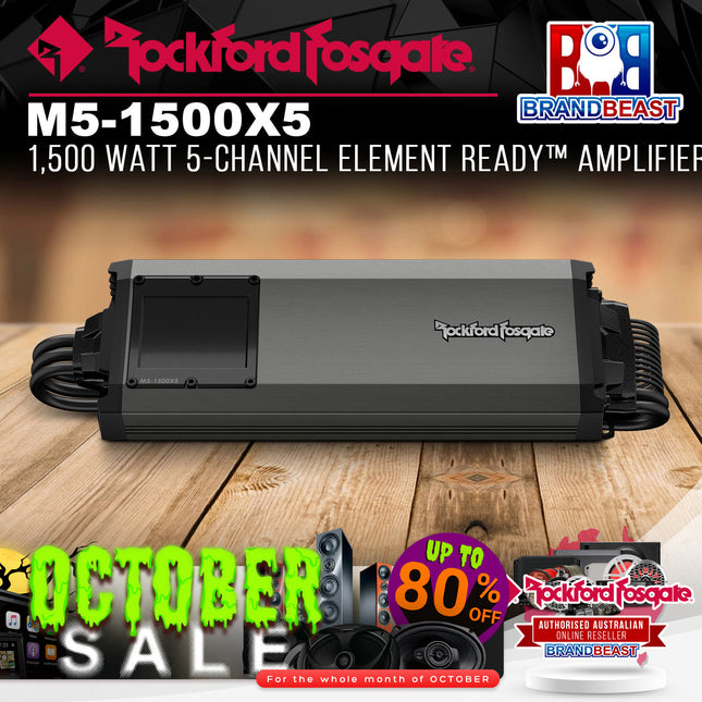 Rockford Fosgate M5-1500X5 1,500 Watt 5-Channel Element Ready™ Amplifier