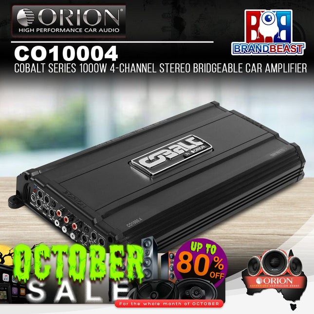 Orion CO10004 Cobalt Series 1000W 4-Channel Stereo Bridgeable Car Amplifier