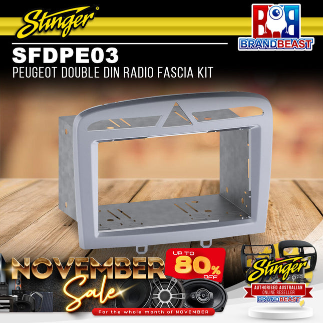 Stinger SFDPE03 Peugeot Double DIN Radio Fascia Kit