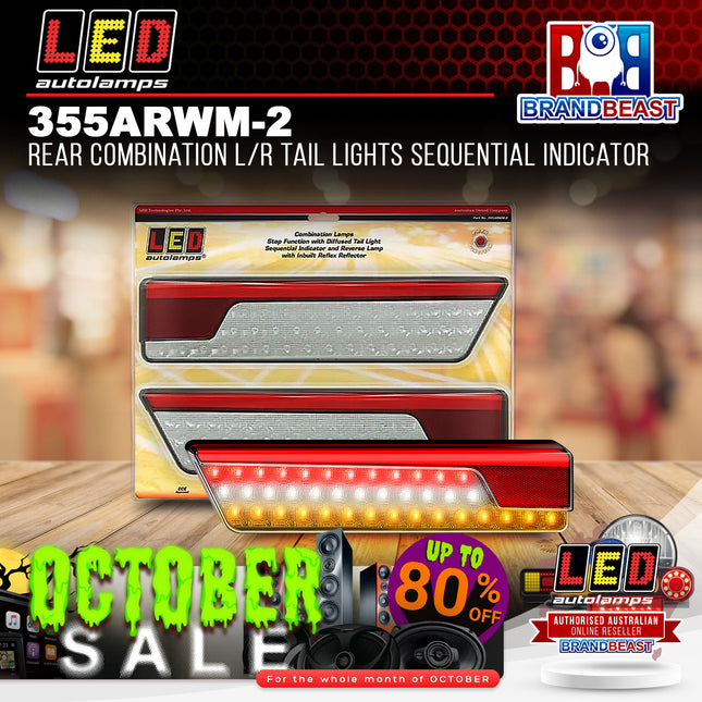LED Autolamps 355ARWM-2 Rear Combination L/R Tail Lights Sequential Indicator