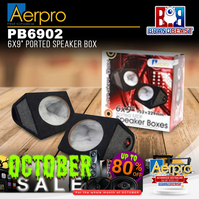 Aerpro PB6902 6 x 9" Angled Ported MDF Speaker Box - 1 PR