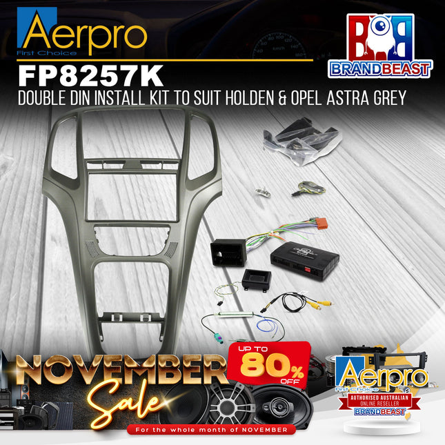 Aerpro FP8257K Double DIN Facia Kit Suit Holden Astra PJ & Opel Astra AS - Grey