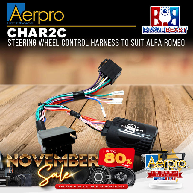 Aerpro CHAR2C Steering Wheel Control Harness to Suit Alfa Romeo