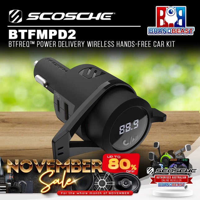 Scosche BTFMPD2 BTFreq™ Power Delivery Wireless Hands-Free Car Kit