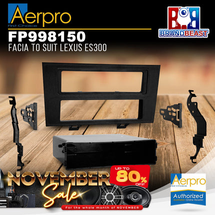 Aerpro FP998150 Single DIN Matte Black Facia Kit Suit Lexus ES300 1992 - 1996