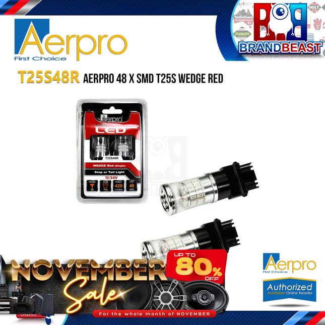 Aerpro T25S48R 48x T25S SMD Wedge - Red