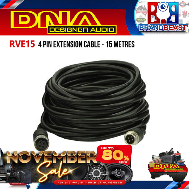DNA RVE15 15m 4 Pin Extension Cable