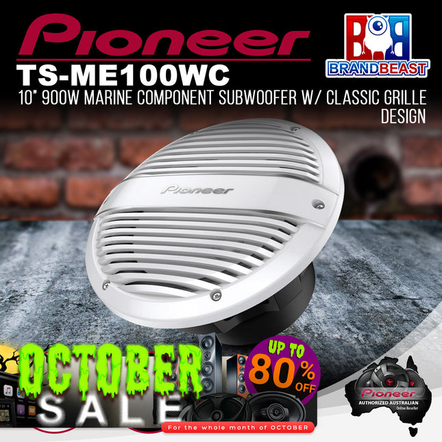 Pioneer TS-ME100WC 10" Marine Component Subwoofer w/ Classic Grille Design