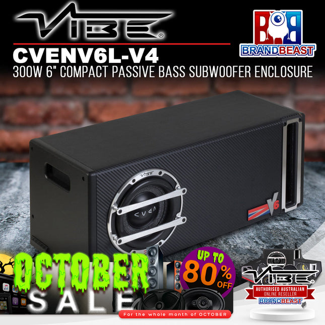 Vibe CVENV6L-V4 300W 6" Compact Passive Bass Subwoofer Enclosure