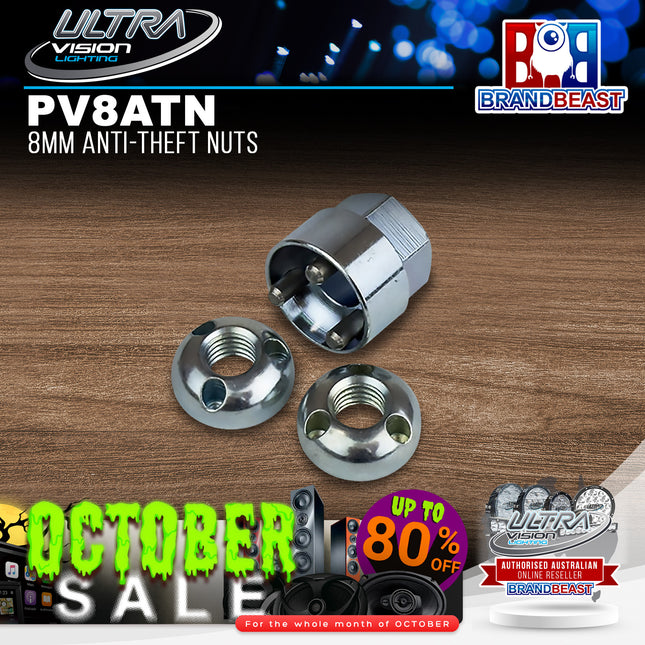 Ultra Vision Lighting PV8ATN 8mm Anti-Theft Nuts