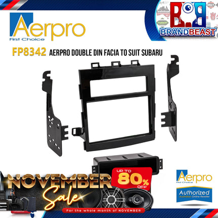 Aerpro FP8342 Double DIN Piano Black Facia Kit Suit Subaru Various Models