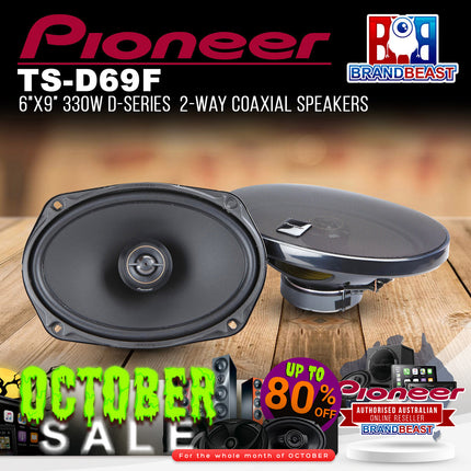 Pioneer TS-D69F 330W 6" x 9" Coaxial 2-Way Component Speaker System