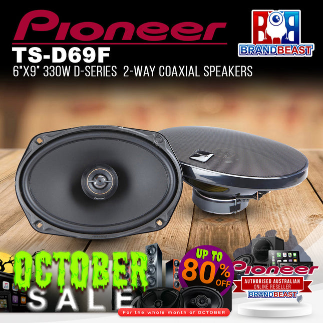 Pioneer TS-D69F 330W 6" x 9" Coaxial 2-Way Component Speaker System
