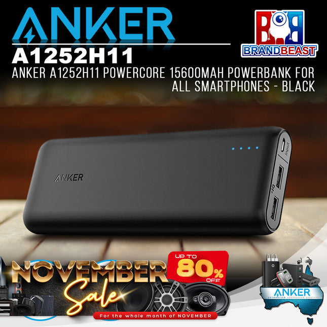 Anker A1252H11 PowerCore 15600mAh Powerbank for All Smartphones - Black