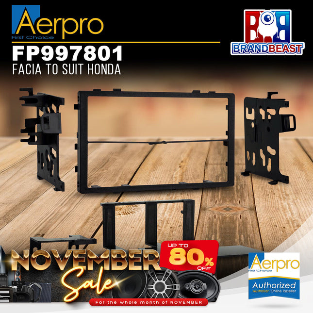 Aerpro FP997801 Double DIN Black Facia Kit Suit Honda Various Models