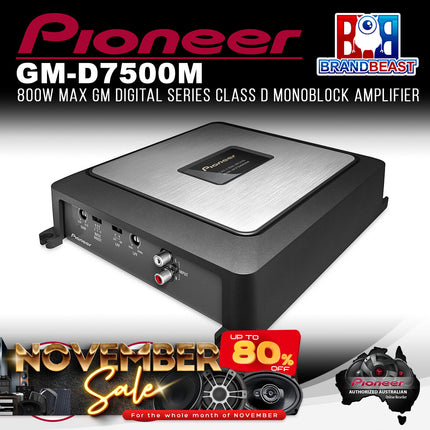 Pioneer GM-D7500M 800W Class-D Mono Amplifier