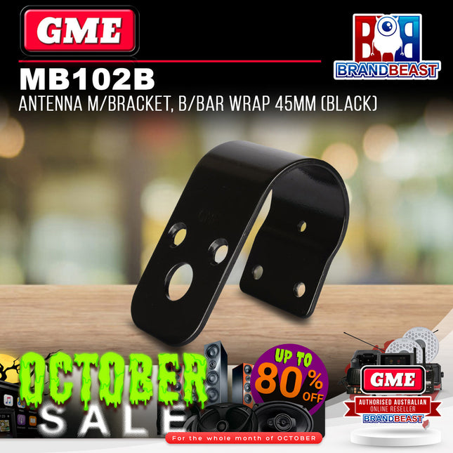 GME MB102B Antenna Mounting Bracket Bull Bar Wrap 45mm Black
