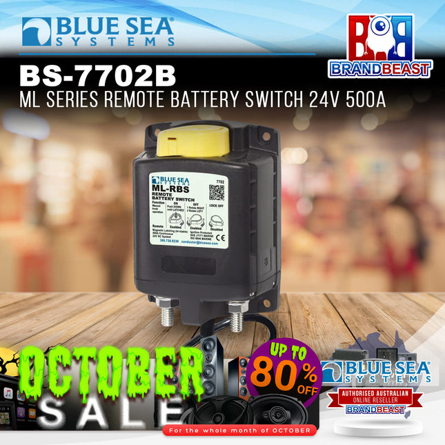 Blue Sea Systems BS-7702B ML Series Remote Battery Switch 24v 500A