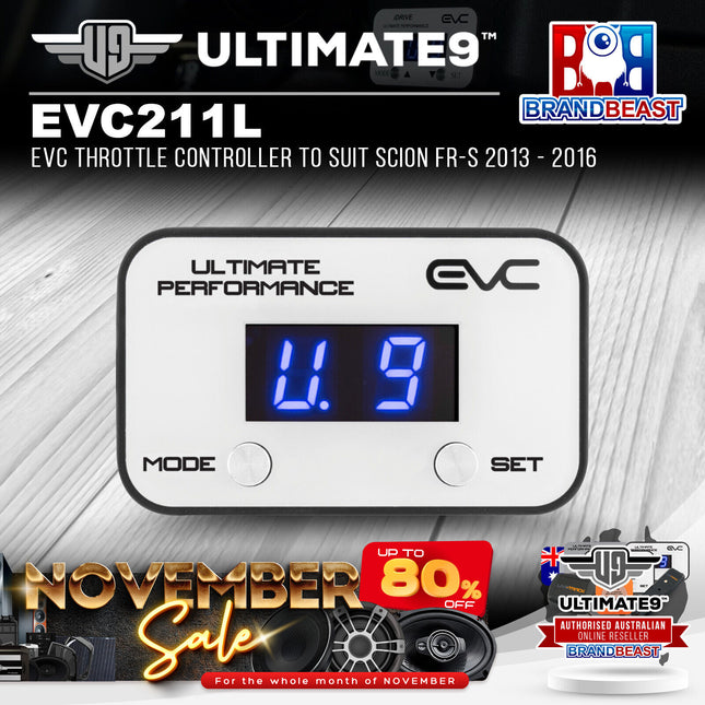 Ultimate9 EVC211L EVC Throttle Controller to Suit Scion FR-S 2013 - 2016