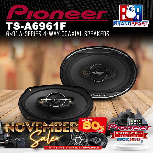 Pioneer TS-A6961F 6×9" A-Series 4-Way Coaxial Speakers