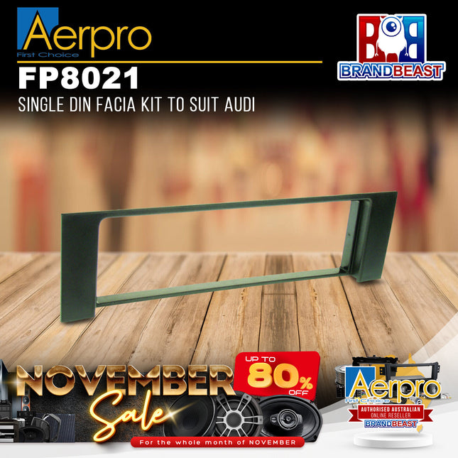 Aerpro FP8021 Single DIN Black Facia Kit Suit Audi A4 & Allroad