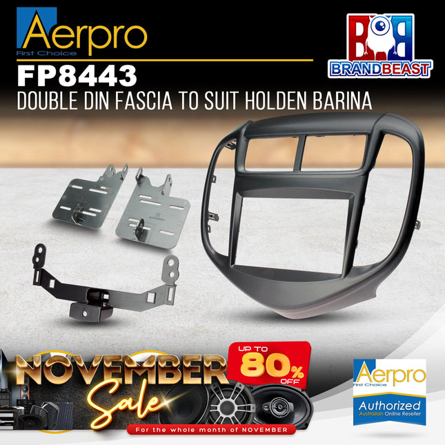 Aerpro FP8443 Double DIN Black Facia Kit Suit Holden Barina TM 2017 - 2018