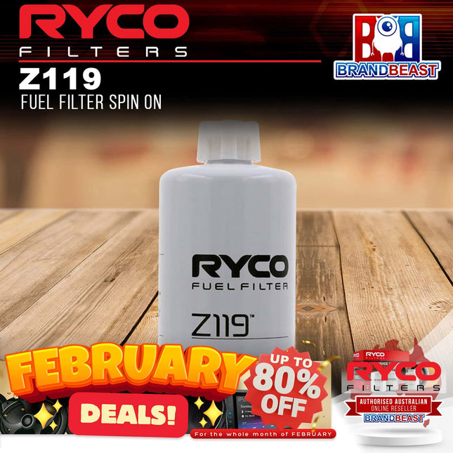 Ryco Z119 Fuel Filter Spin On