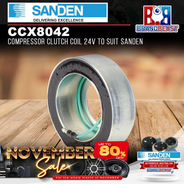 Sanden CCX8042 Compressor Clutch Coil 24V To Suit Sanden