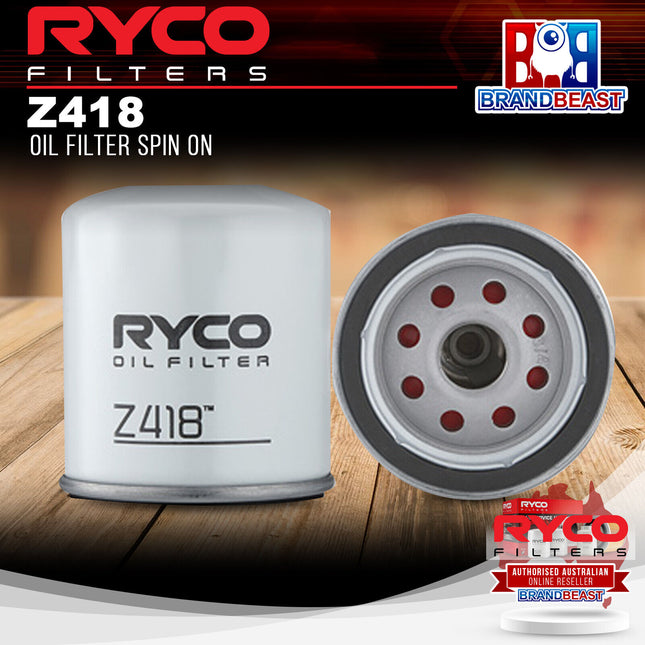 Ryco Z418 Oil Filter Spin On